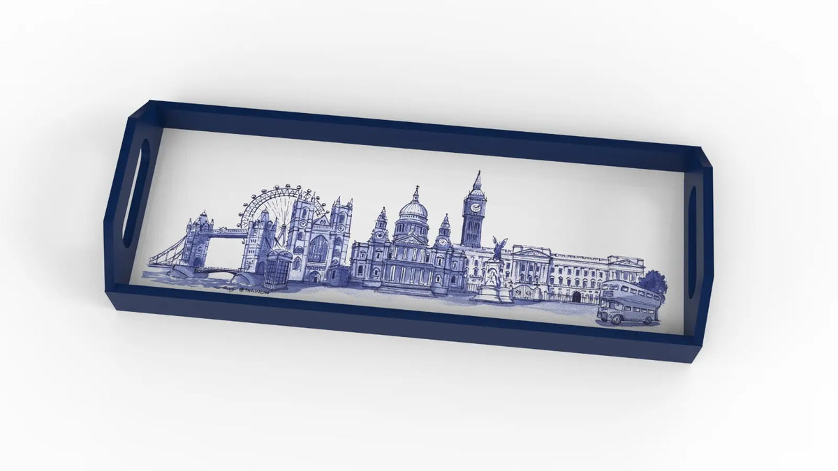 Oblong Lacquer Tray - London Skyline