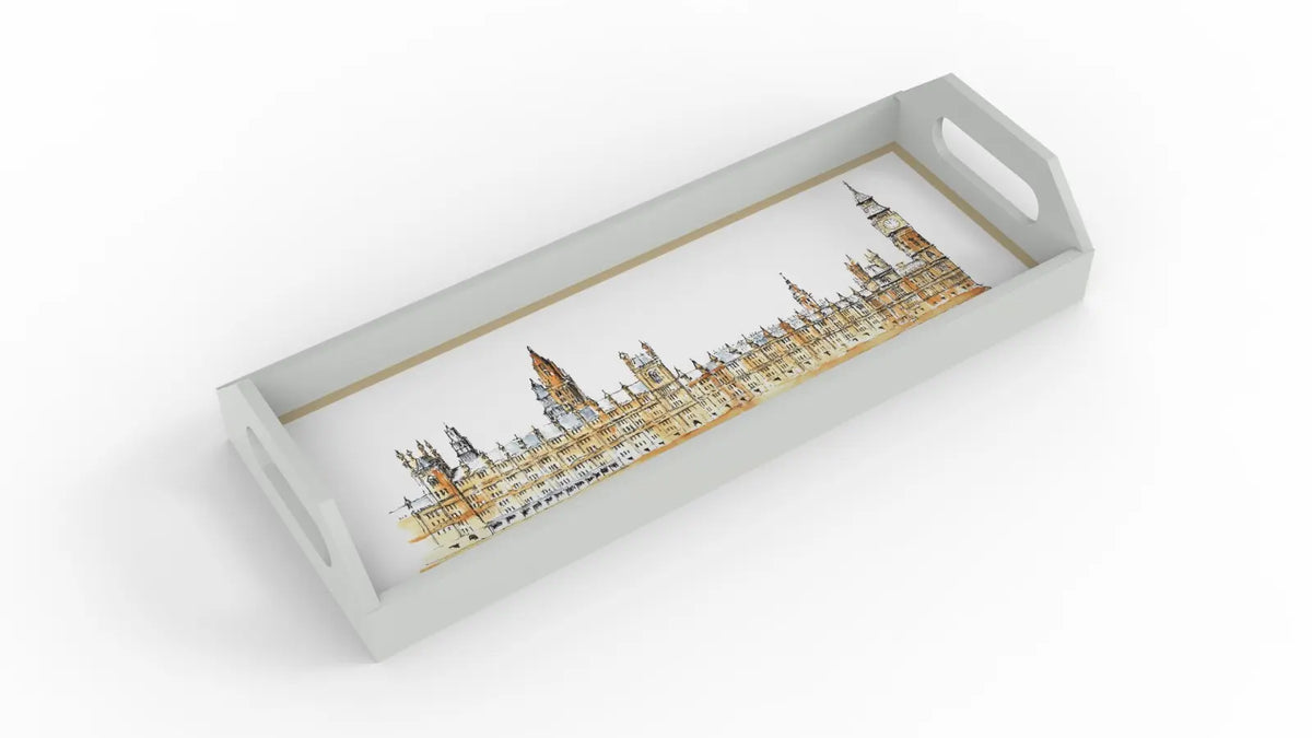 Oblong Lacquer Tray - Palace of Westminster