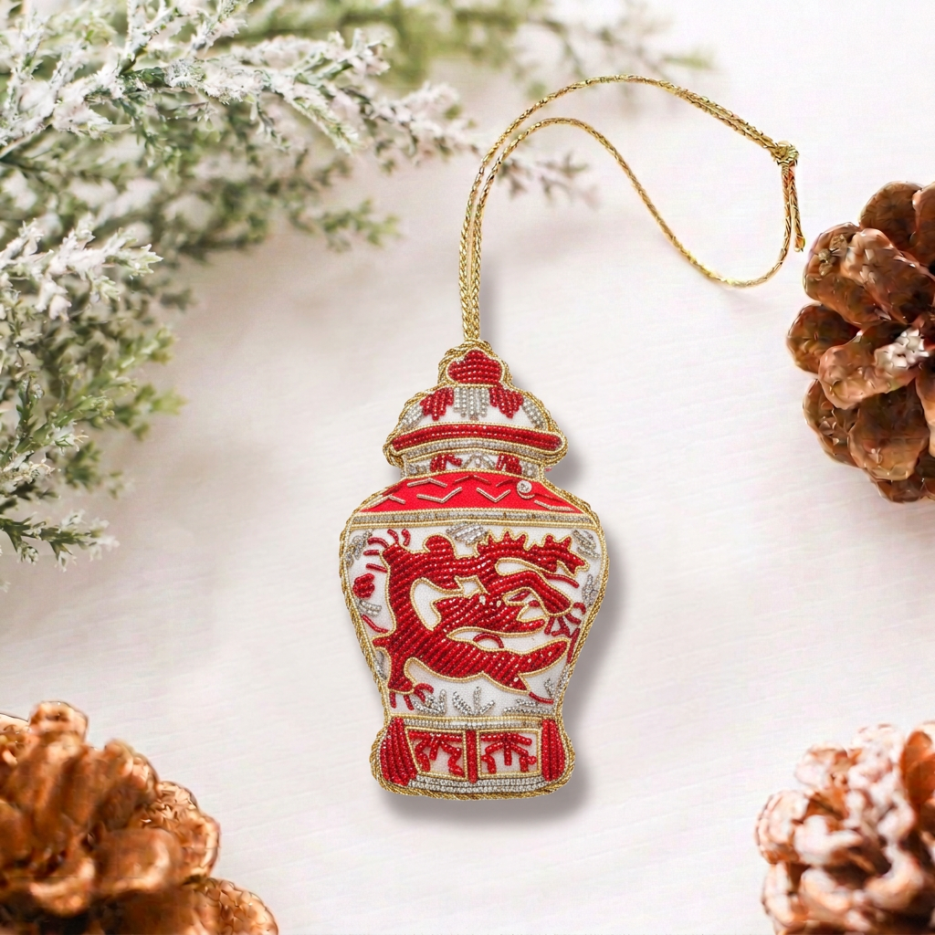 Embroidered Ornament – Chinese Ginger Jar