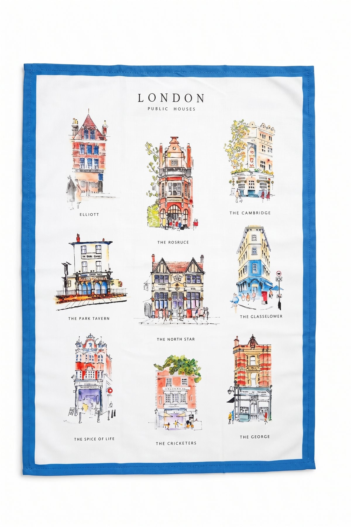 Pubs of London Tea Towel