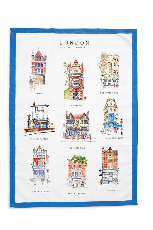 Pubs of London Tea Towel