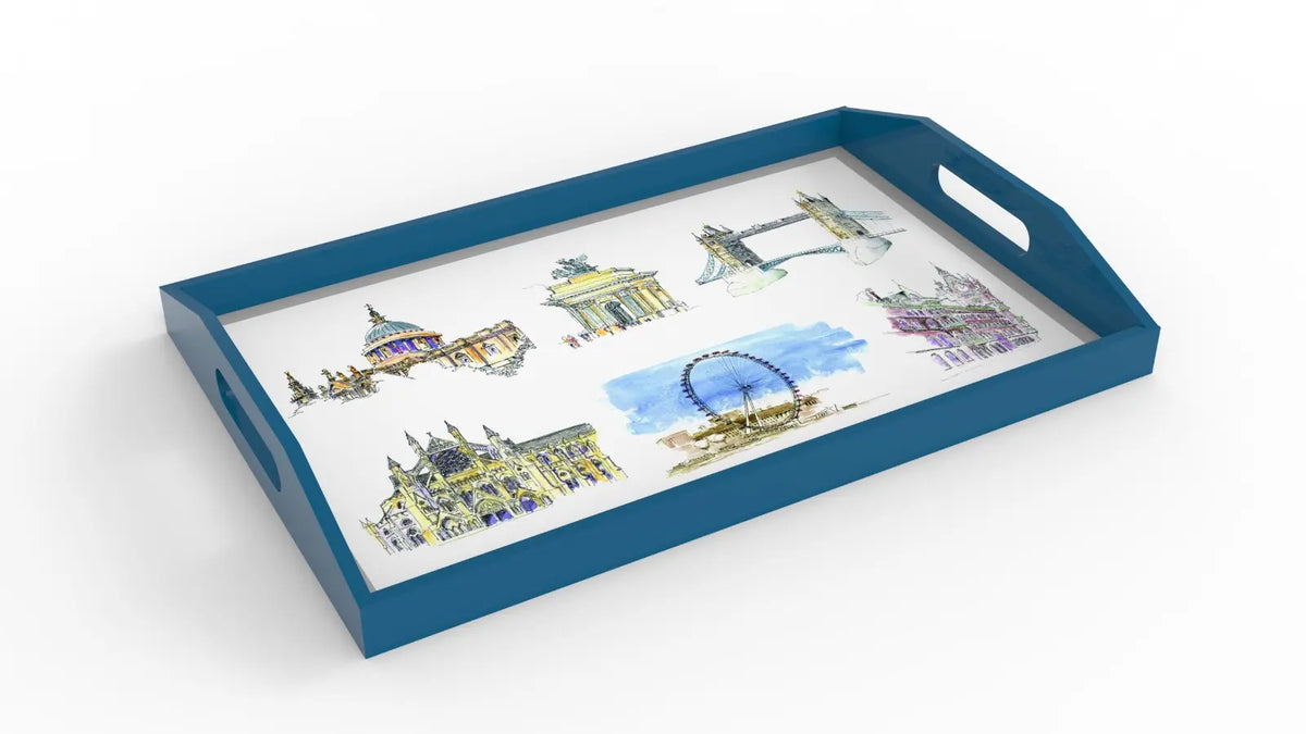 Medium Lacquer Tray  - Icons of London