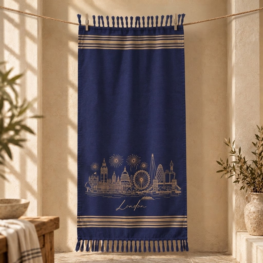 London Skyline Turkish Towel