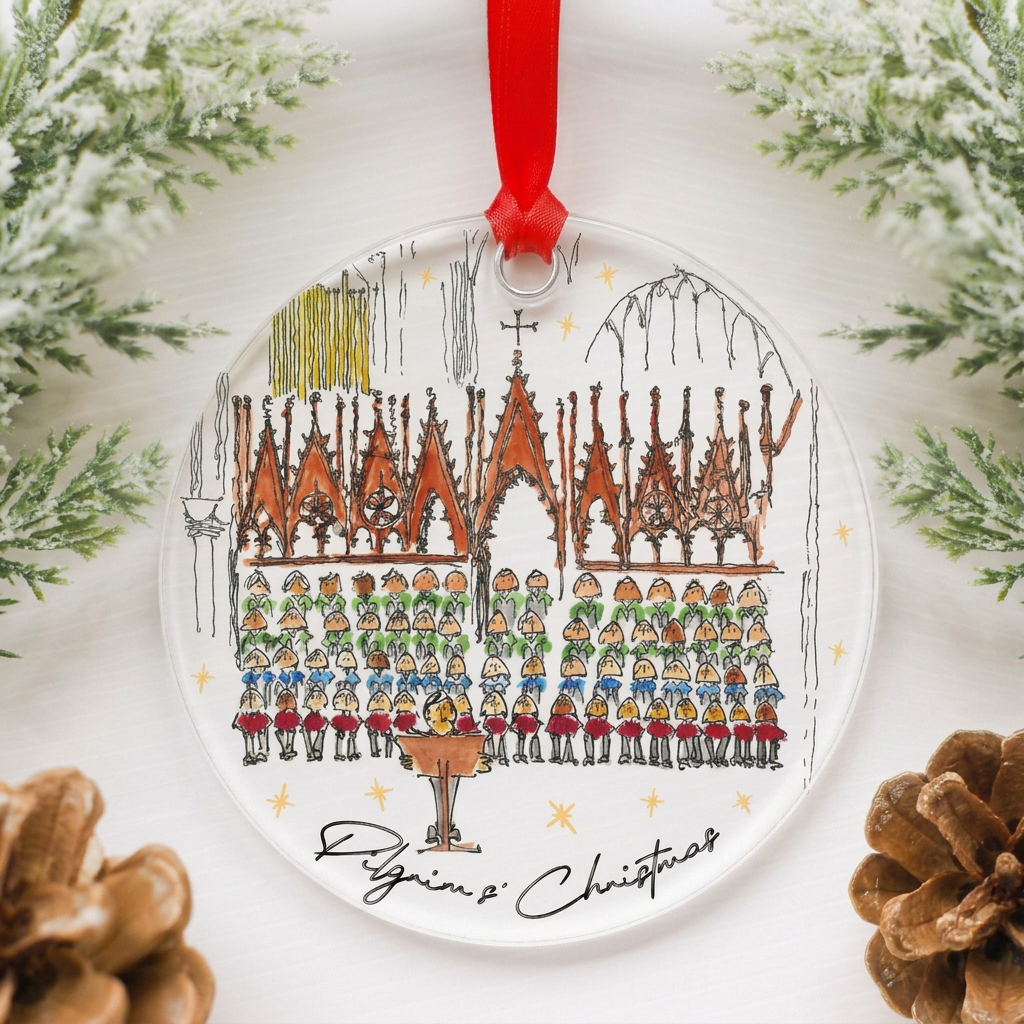 Glass Ornament - Pilgrims' Christmas (Choir)