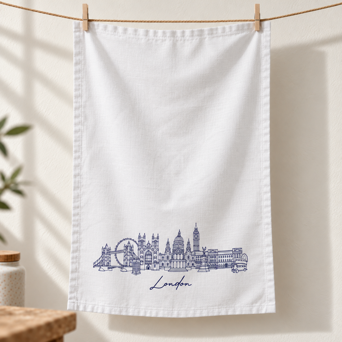 London Skyline Tea Towel