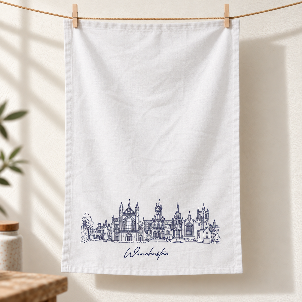 Winchester Tea Towel (White)